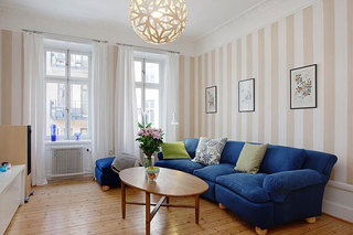 北欧风格小户型小清新10-15万60平米客厅设计图纸