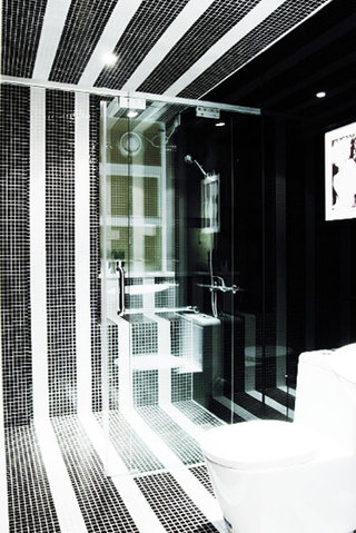 黑白卫浴间瓷砖瓷砖效果图
