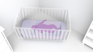 透明护栏婴儿床效果图