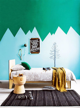 绿色卧室壁纸装修效果图