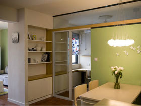 55平清新婚房改造 现代绿色小户设计