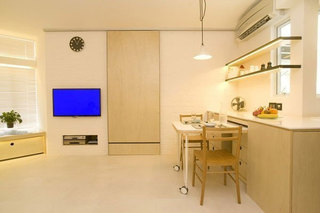 现代简约风格一居室小清新40平米设计图