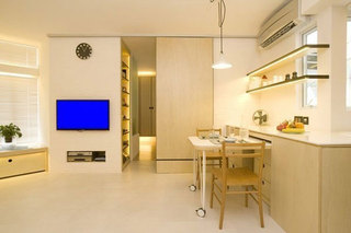现代简约风格一居室小清新40平米设计图