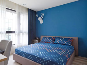幽兰静谧空间 15款蓝色卧室背景墙设计