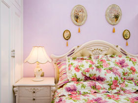 浪漫紫色情调 14款卧室背景墙效果图