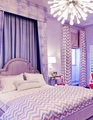 欧式紫色卧室设计