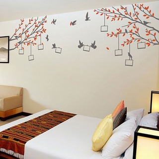 简约中式卧室手绘墙效果图