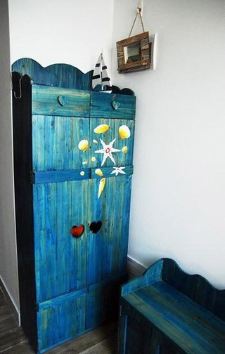 地中海蓝色储物柜设计图片