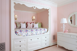 欧式粉色白色儿童房效果图