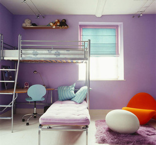 紫色浪漫儿童房效果图