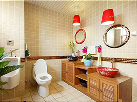 14张原木色浴室柜效果图 亲近自然之选