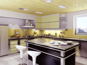 美化厨房环境 18款厨房吊顶效果图