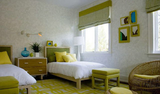 欧式绿色清新卧室效果图