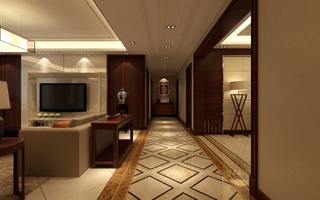 中式客厅走廊效果图