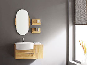 经典原木色设计 12张地中海浴室柜效果图