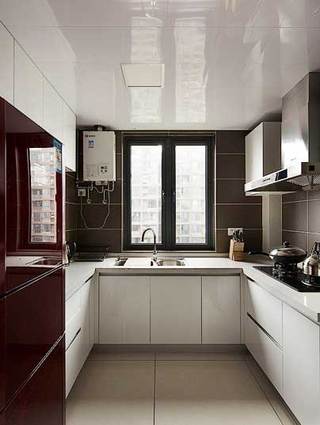 时尚现代U型厨房橱柜设计效果图