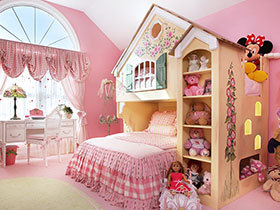 粉色卧室飘窗效果图 14图装浪漫休闲角