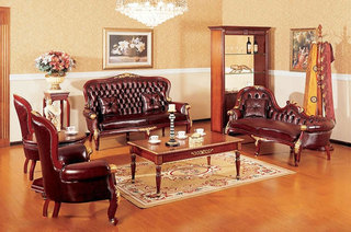 美式客厅红木沙发效果图