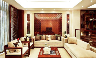 新中式客厅红木沙发效果图