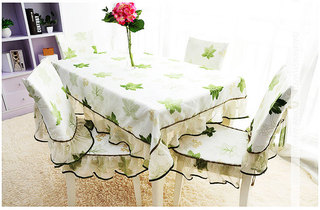 绿色餐桌布图片