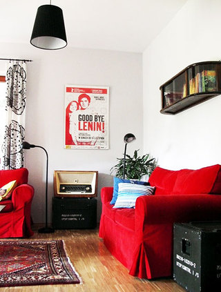 红色家具沙发效果图