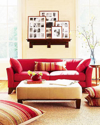 红色家具沙发效果图