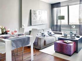 9万装45平粉紫时尚公寓设计案例