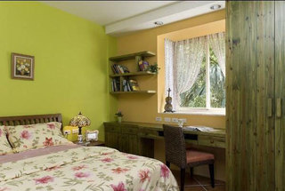 绿色清新卧室设计效果图