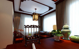 中式风格三居室20万以上140平米以上效果图