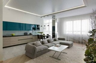 现代简约风格三居室温馨140平米以上设计图