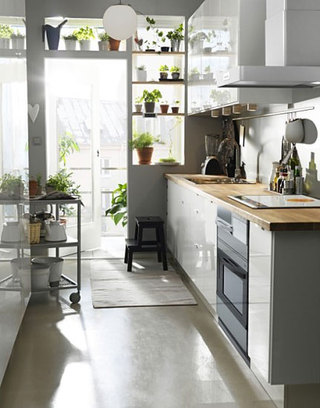 一个绿植墙扮出活力厨房