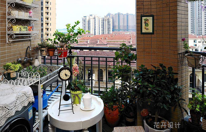 ,110平米装修,混搭风格,四房装修,阳台
