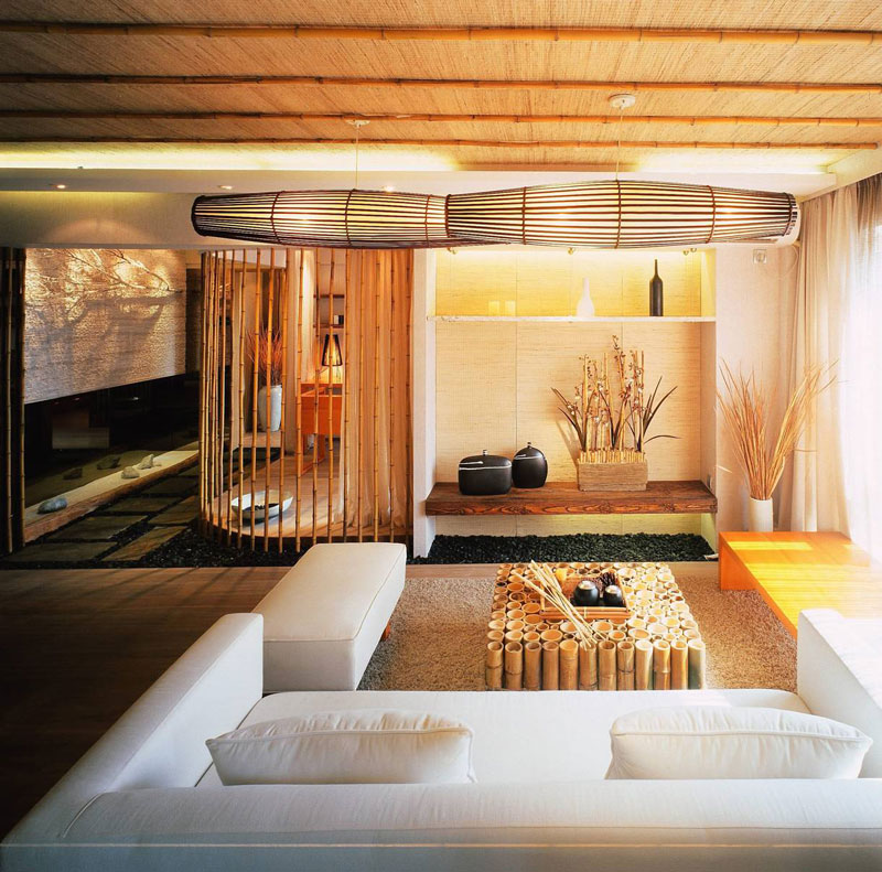 新中式风格二居室小清新70平米装修效果图