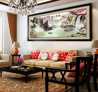 中式客厅山水装饰画
