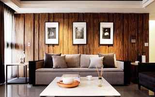 木质自合沙发背景墙设计