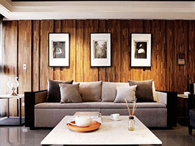 尽享木质清香 13款木质沙发背景墙设计