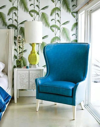 蓝色优雅休闲沙发
