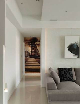 现代简约风格二居室100平米效果图