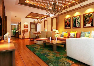 自然风情东南亚客厅设计