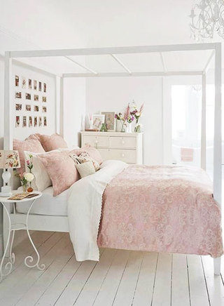 粉色怀旧风格卧室