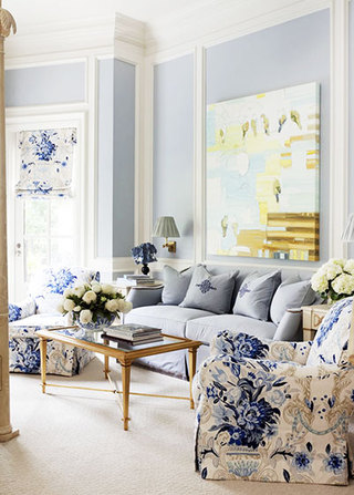 淡蓝色客厅设计