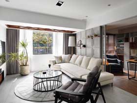 自然工业风混搭两居室装修 超级舒适的视觉感