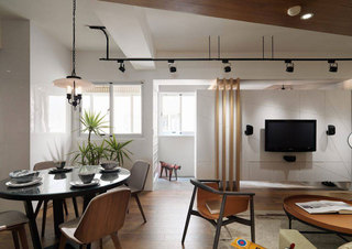 现代简约风格三居室时尚100平米装修效果图