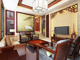 中式客厅电视背景墙 13图完美诠释