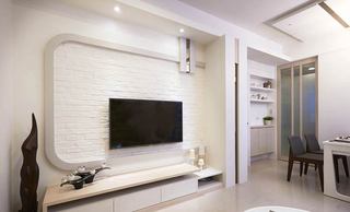 现代简约风两室一厅电视背景墙设计