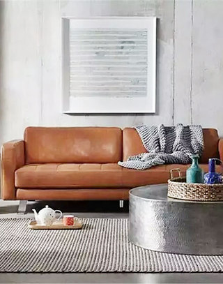 温馨棕色客厅沙发设计