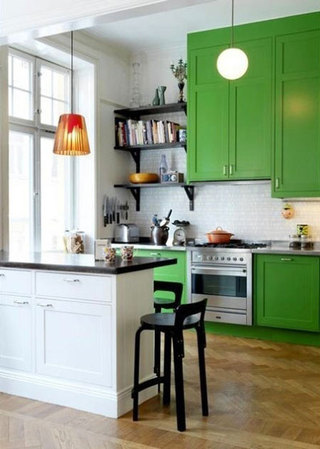 绿色厨房效果图
