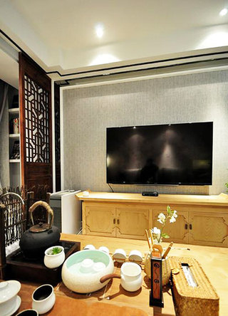新中式风格两室一厅温馨设计图