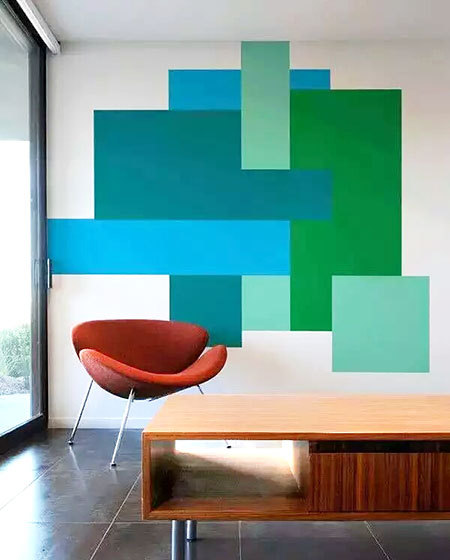 创意几何图案背景墙设计10/11