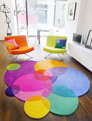 彩色客厅地毯设计